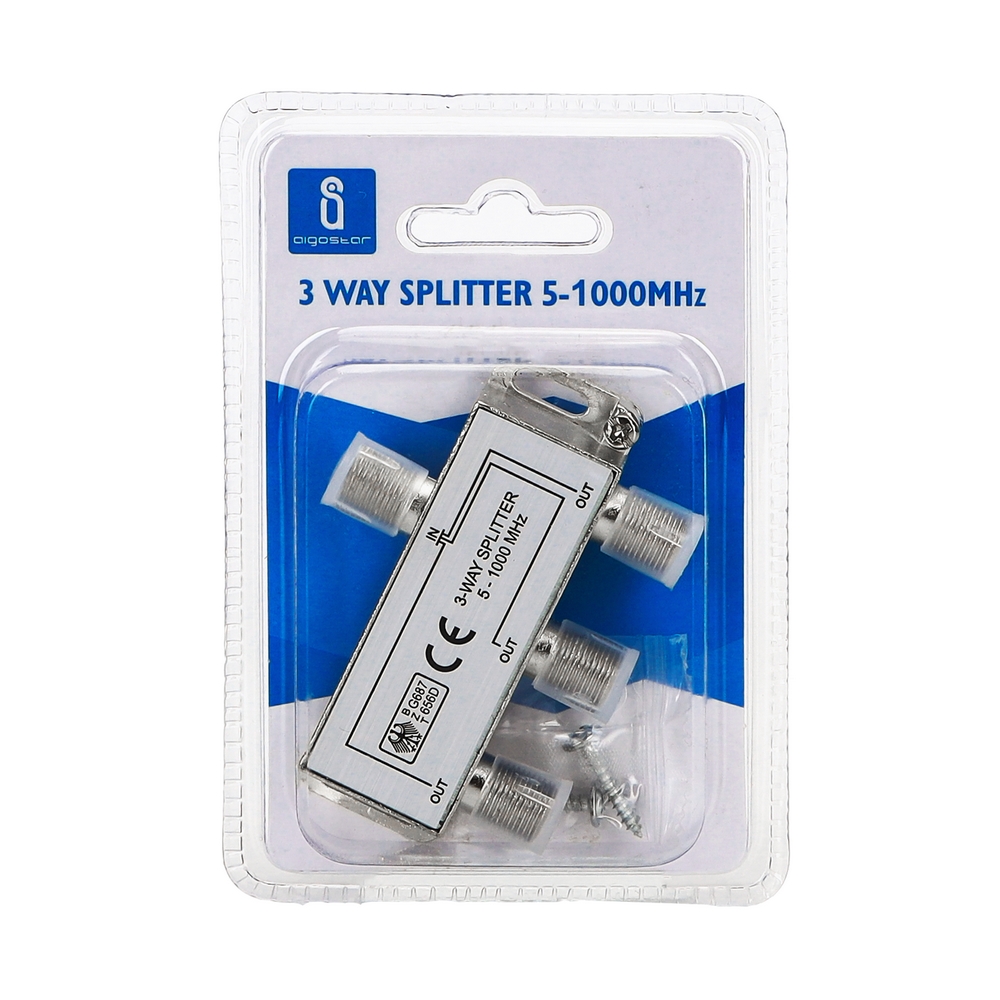 Splitter adattatore TV satellitare a 3 uscite 5-1000MHz Aigostar - Foto 1