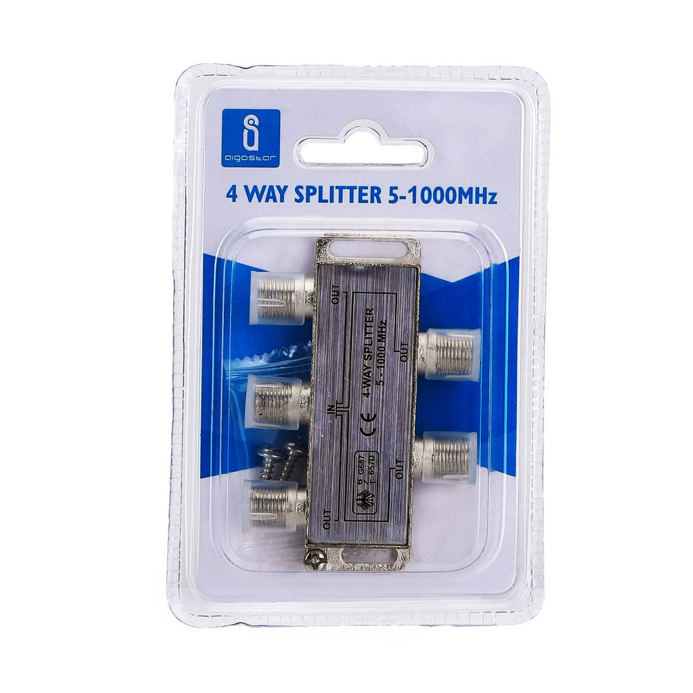 Splitter adattatore TV satellitare a 4 uscite 5-1000MHz Aigostar - Foto 1