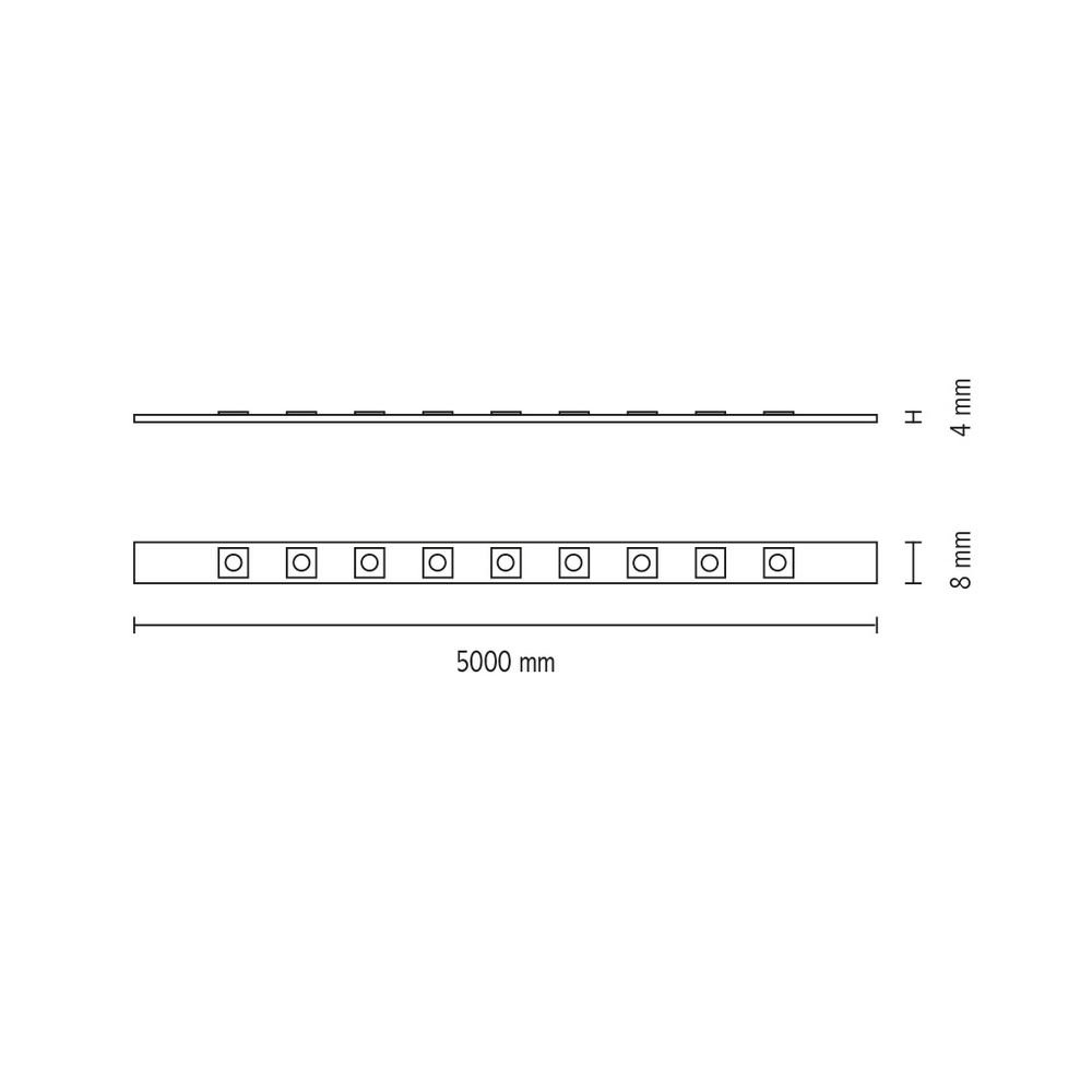Striscia Led 12V 80W SMD 5050 5 metri IP20 CCT Temperatura colore regolabile 3000K-6000K Wisdom - Foto 2