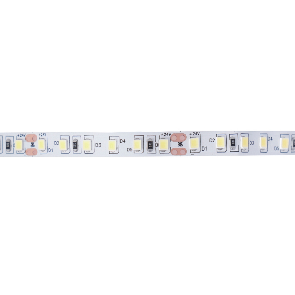 Striscia Led Professionale 24V 120W SMD 2835 5 metri Sottile 8 mm IP20 Bianco Neutro 4000K Wisdom - Foto 2
