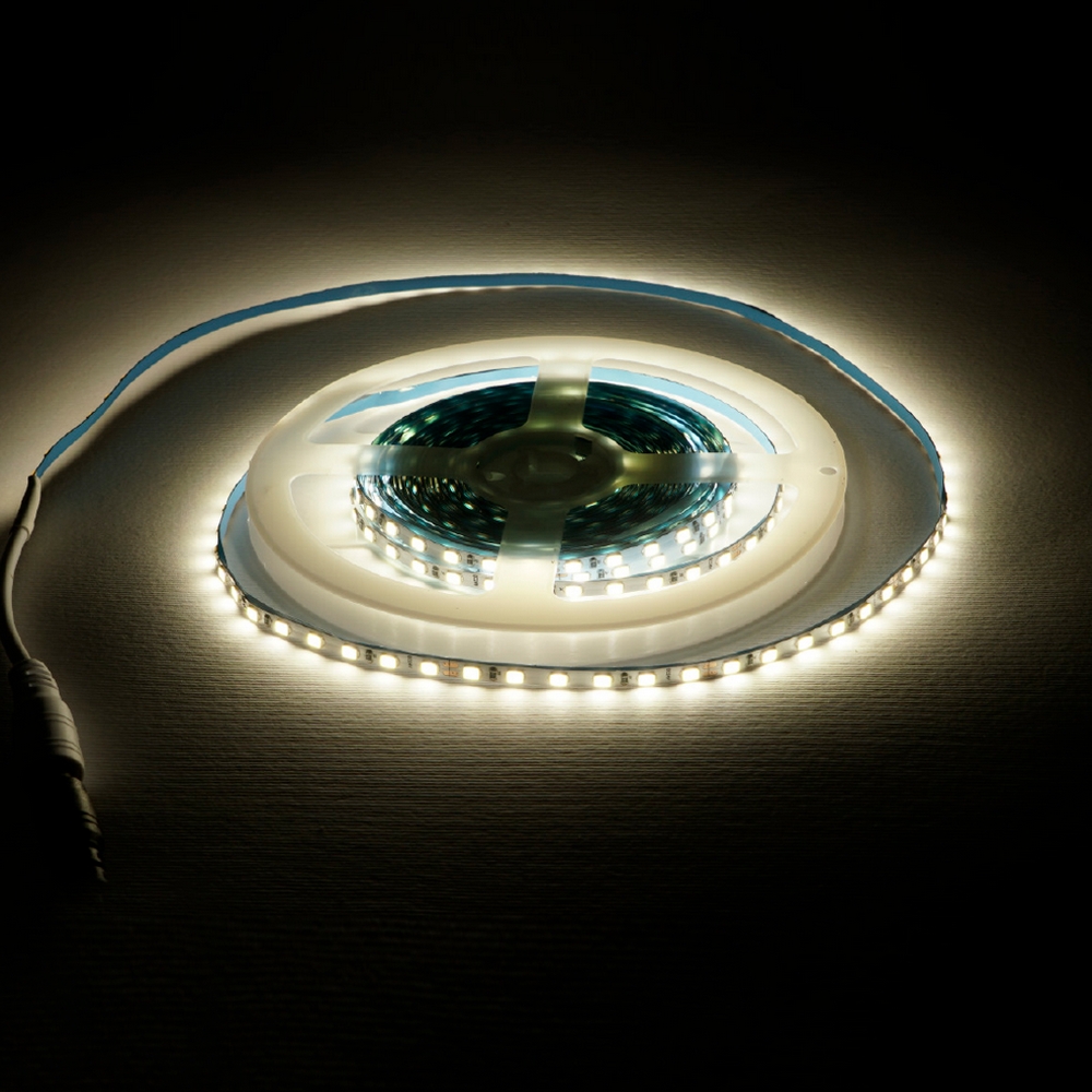 Striscia Led Professionale 24V 120W SMD 2835 5 metri Ultrasottile 4 mm IP20 Bianco Neutro 4000K Wisdom - Foto 1