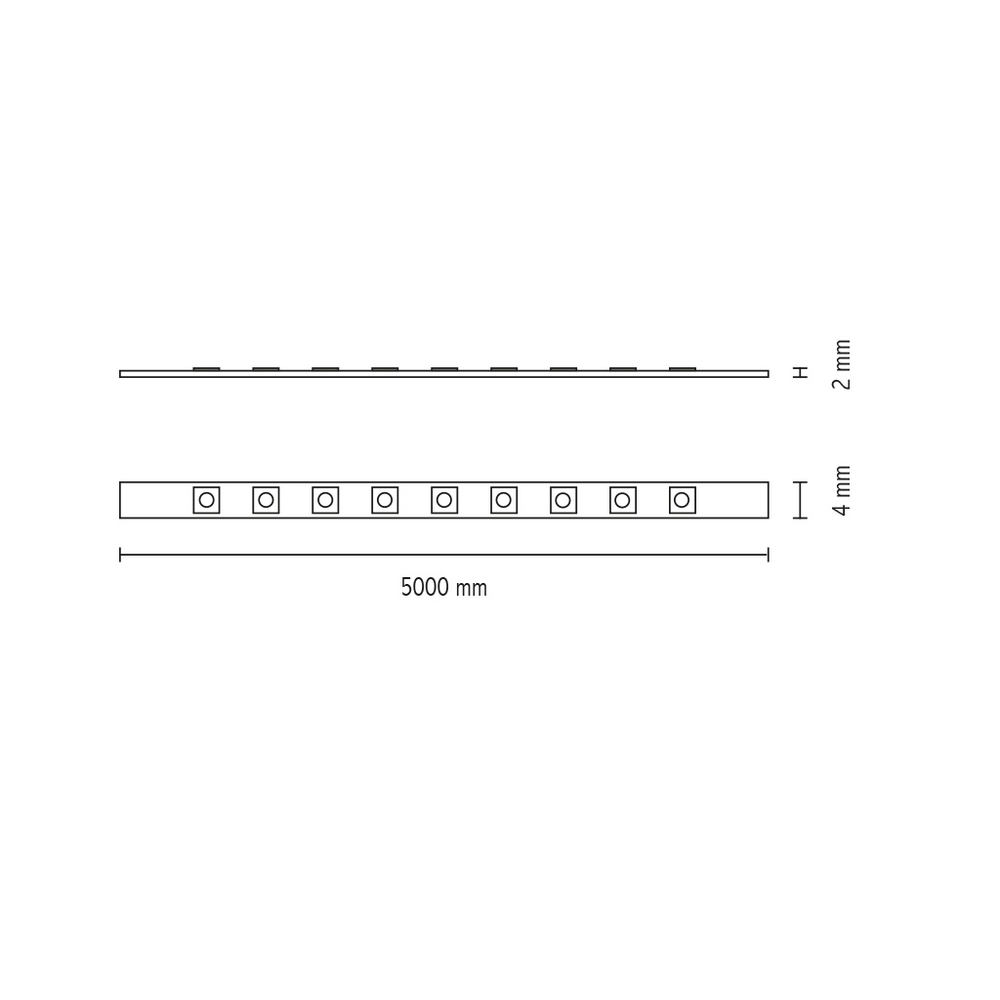 Striscia Led Professionale 24V 120W SMD 2835 5 metri Ultrasottile 4 mm IP20 Bianco Neutro 4000K Wisdom - Foto 3