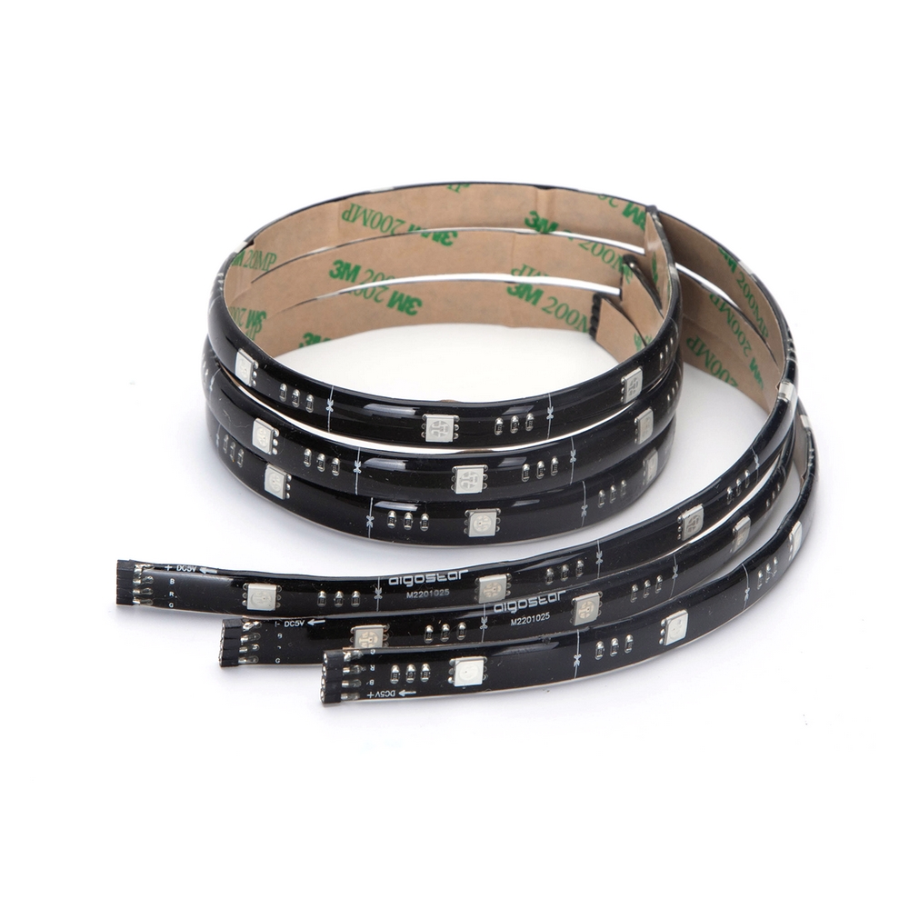 Striscia Led USB 5V retroilluminazione per TV 2,5W SMD 5050 4x50cm IP65 RGB Aigostar - Foto 2