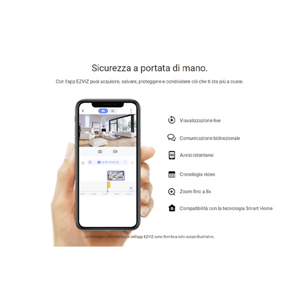 Telecamera di sorveglianza EZVIZ C1C-B WiFi Full HD 1080p visione notturna per interni - Foto 1