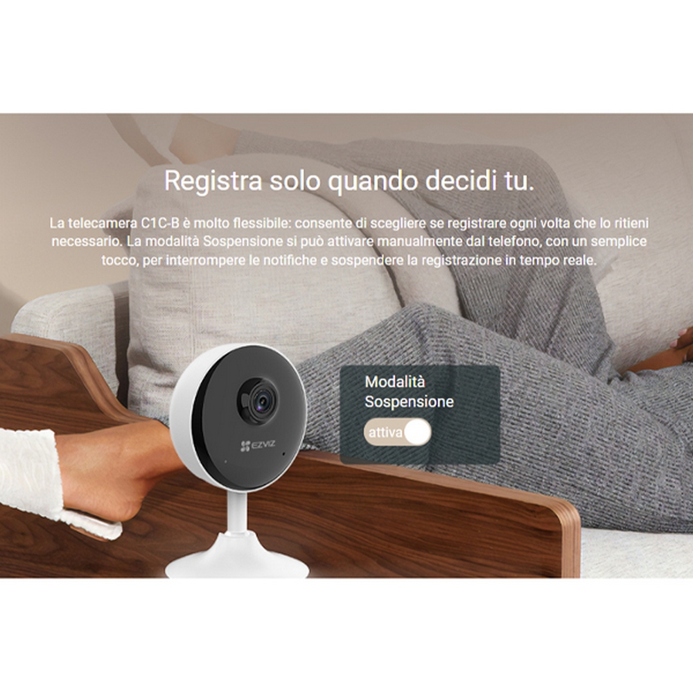 Telecamera di sorveglianza EZVIZ C1C-B WiFi Full HD 1080p visione notturna per interni - Foto 4
