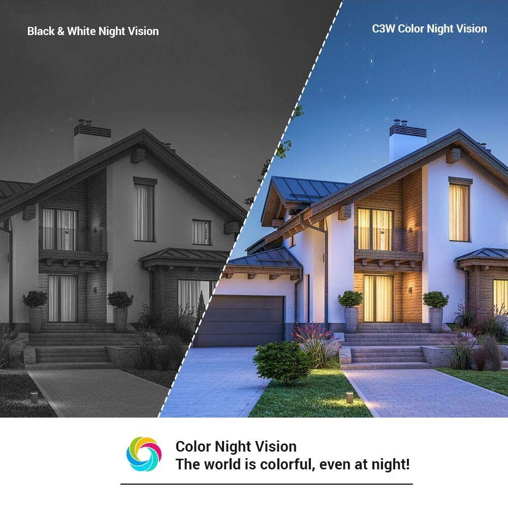 Telecamera di sorveglianza EZVIZ C3W COLOR NIGHT VISION WiFi Full HD 1080p visione notturna a colori segnalazione luminosa e sonora per esterno - Foto 3