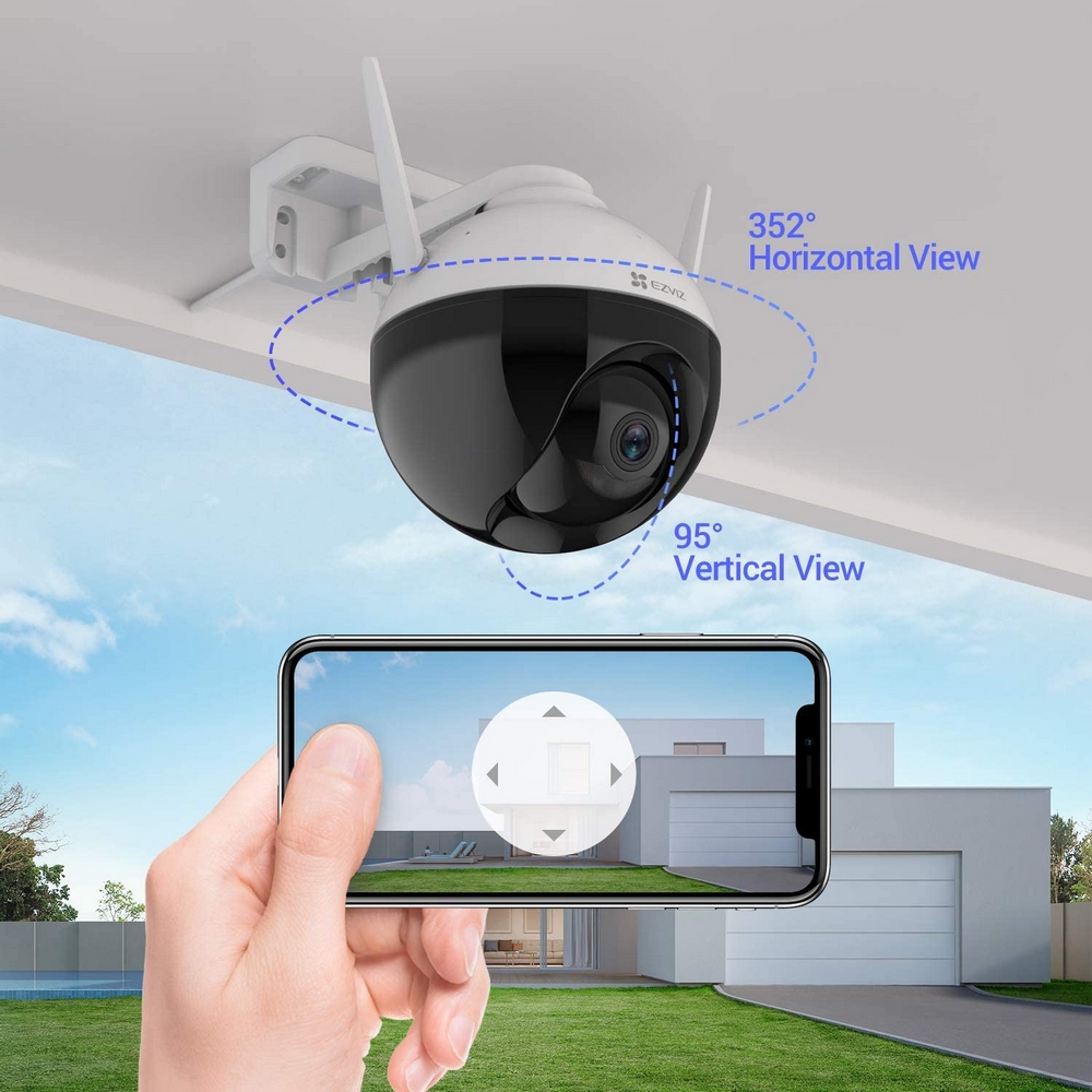 Telecamera di sorveglianza EZVIZ C8C WiFi Full HD 1080p visione notturna a colori segnalazione luminosa per esterno - Foto 1