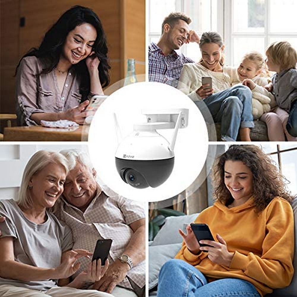 Telecamera di sorveglianza EZVIZ C8C WiFi Full HD 1080p visione notturna a colori segnalazione luminosa per esterno - Foto 2