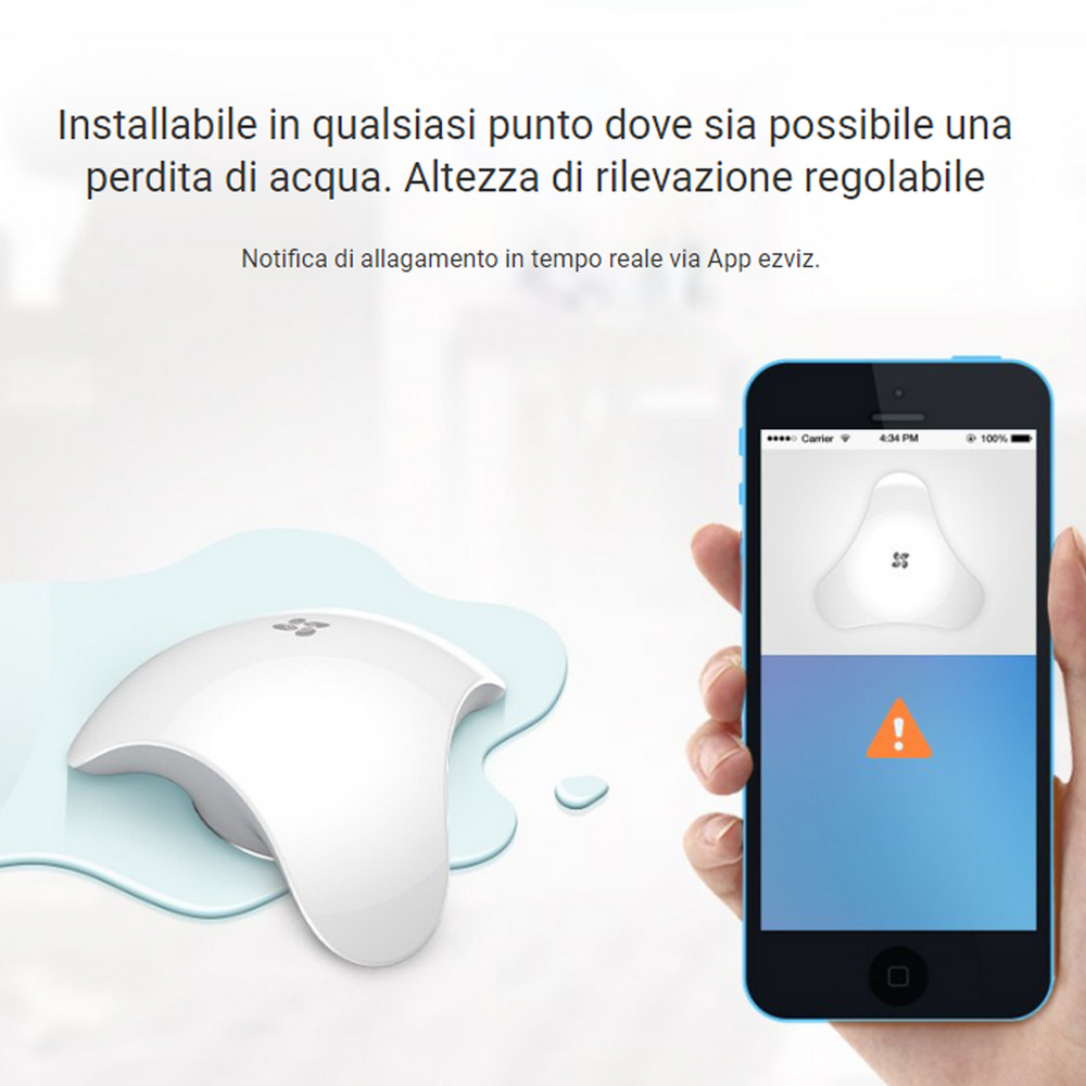 EZVIZ T10 Rilevatore di perdite d’acqua a batteria da interno per sistema A1 A1S - Foto 7