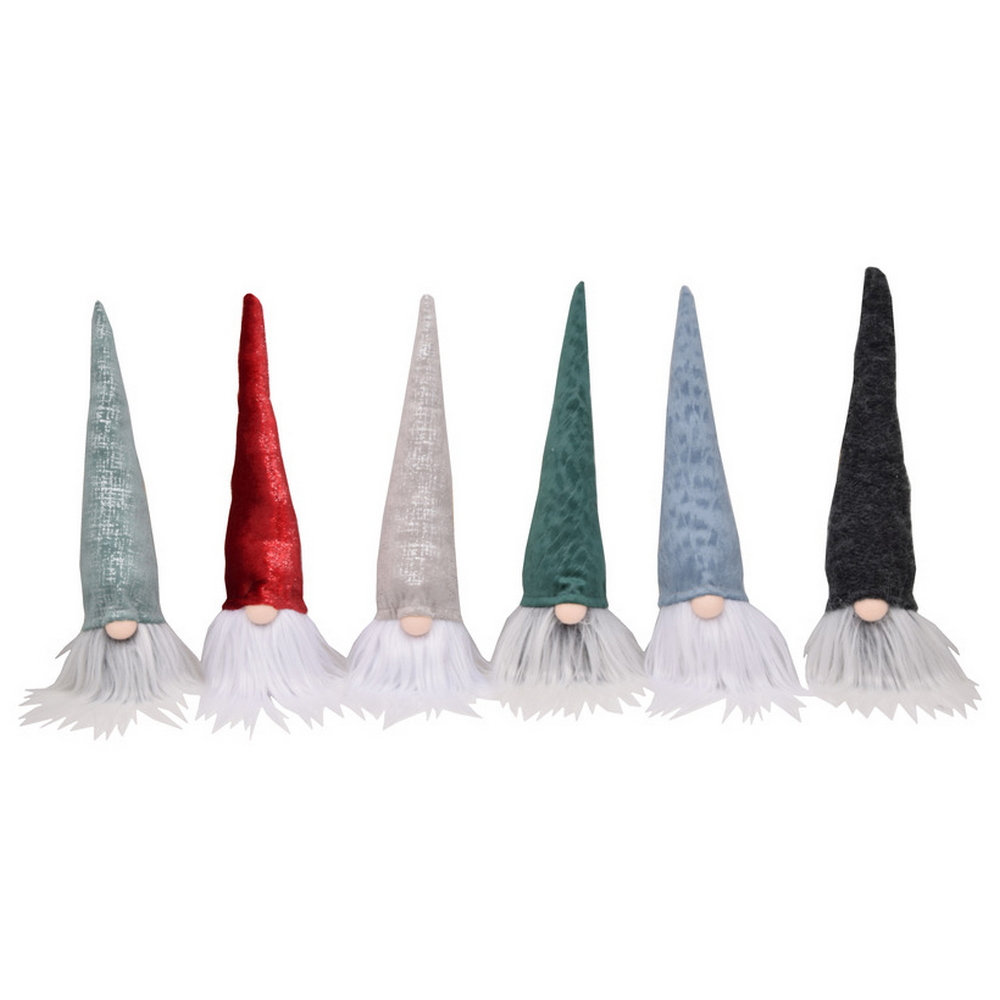 Gnomo di Natale copribottiglia 30cm di colore avorio Viscio Trading - Foto 1