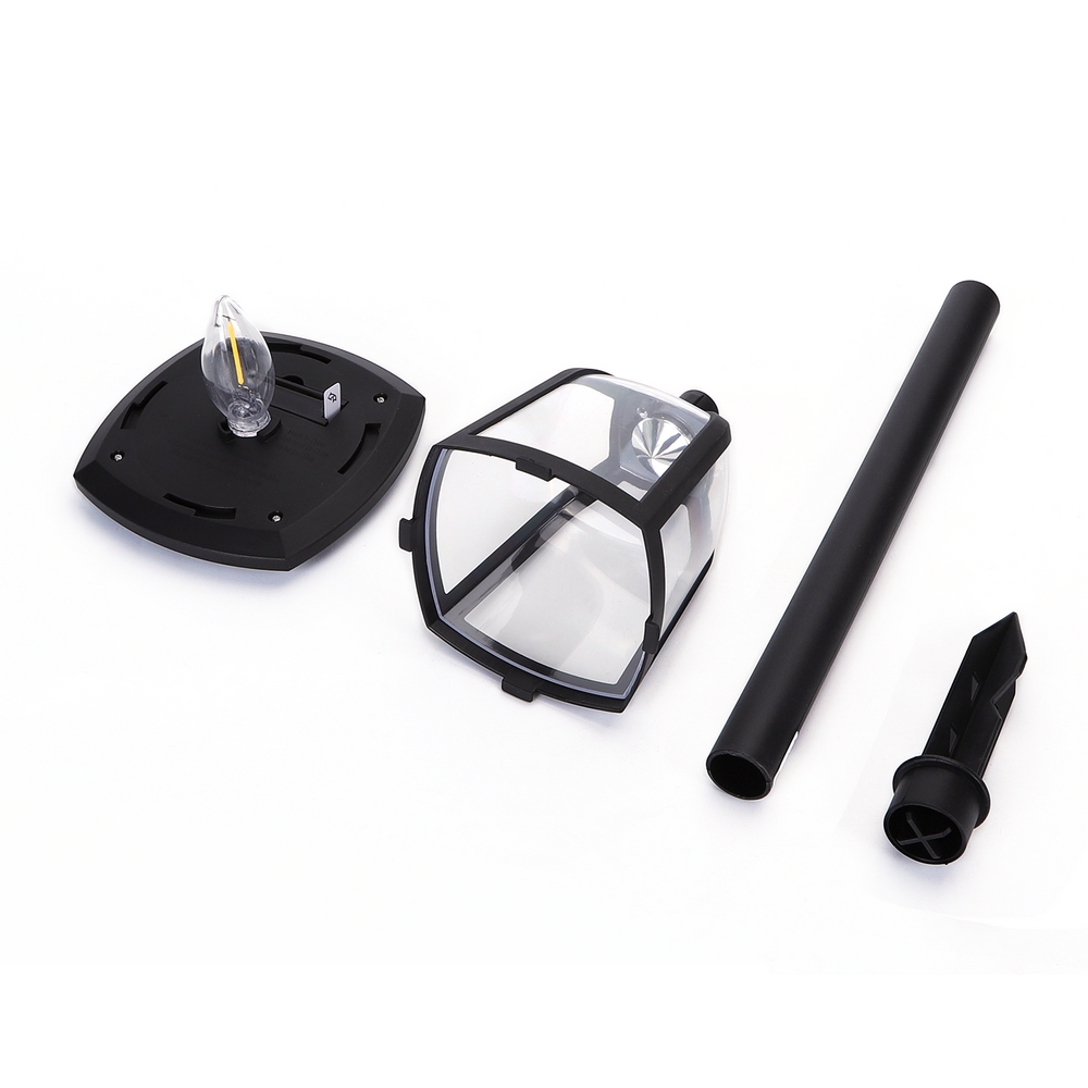 Lampioncino segnapassi Led Elf 0,3W Nero con pannello solare IP44 Bianco caldo 3000K con sensore crepuscolare Aigostar - Foto 1