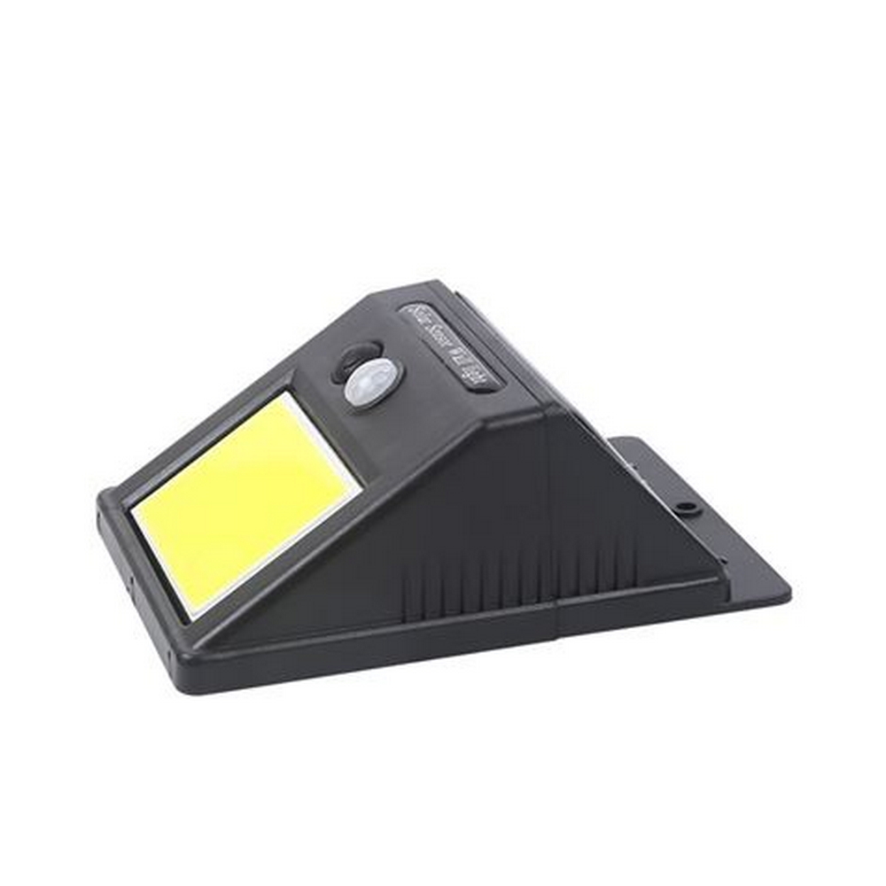 Applique Led COB Nero con pannello solare IP44 Bianco freddo 6500K con sensore crepuscolare e di movimento Elbat - Foto 3