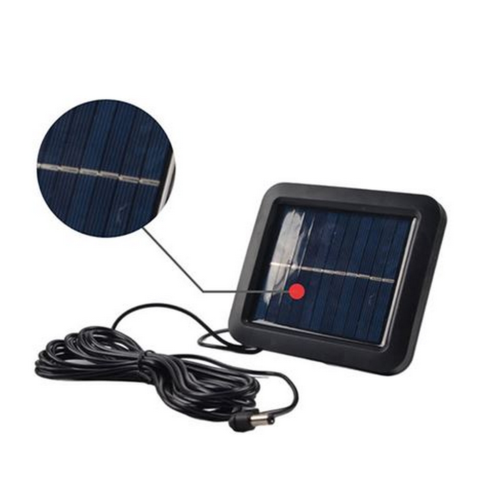 Faro Led COB Nero con pannello solare IP65 Bianco freddo 6500K con telecomando e con sensore crepuscolare e di movimento Elbat - Foto 1