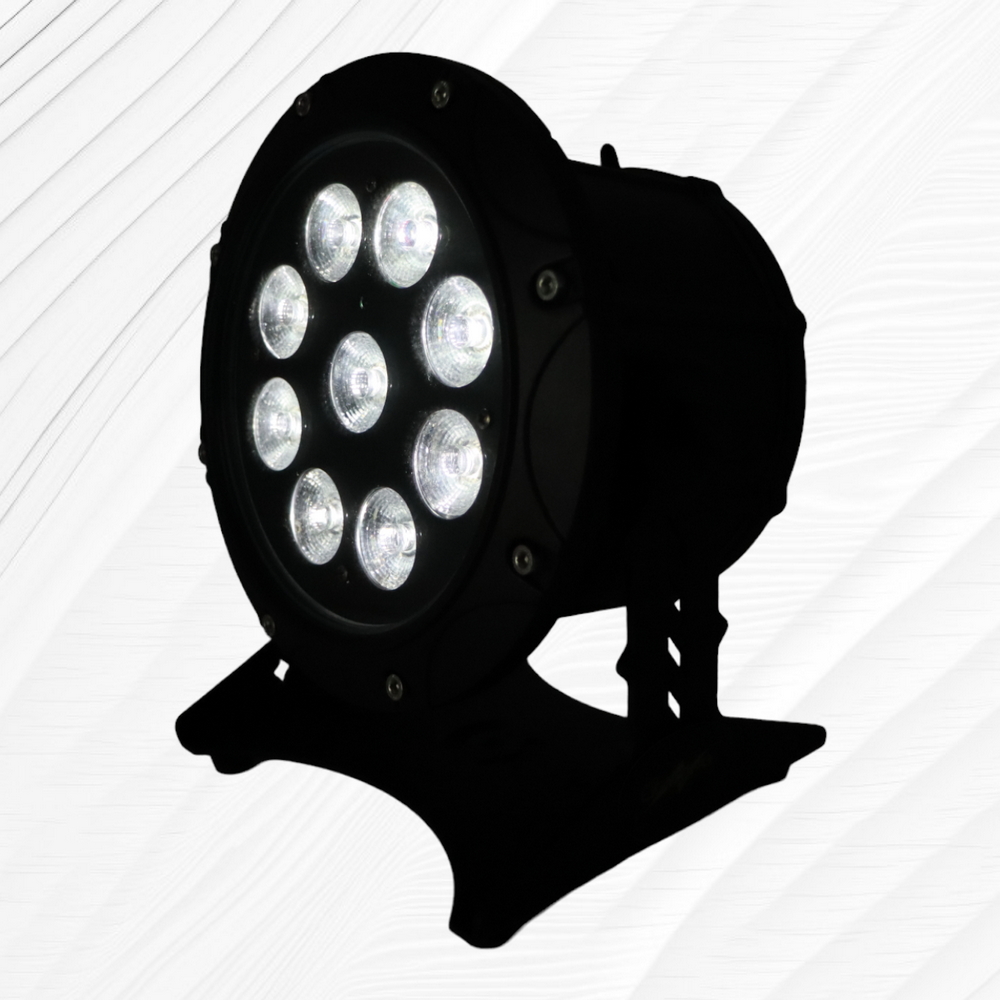 Par Led a batteria 9x10W DMX RGBWAUV 6 in 1 Wi-Fi IP65 Wisdom - Foto 5