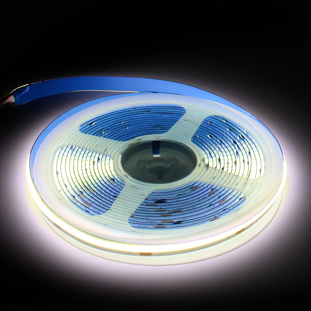 Striscia Led 12V 37W COB 5 metri IP65 Bianco Freddo 6500K Wisdom - Foto 2