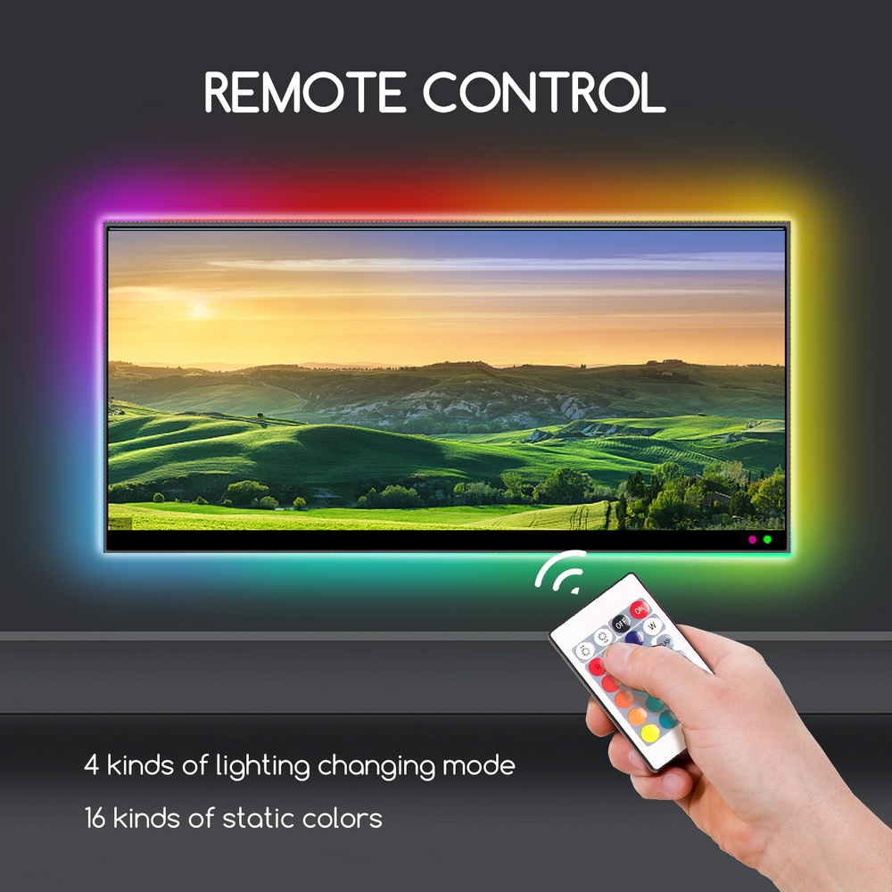 Striscia Led USB 5V retroilluminazione per TV 5W SMD 5050 5 metri IP44 RGB Wisdom - Foto 1