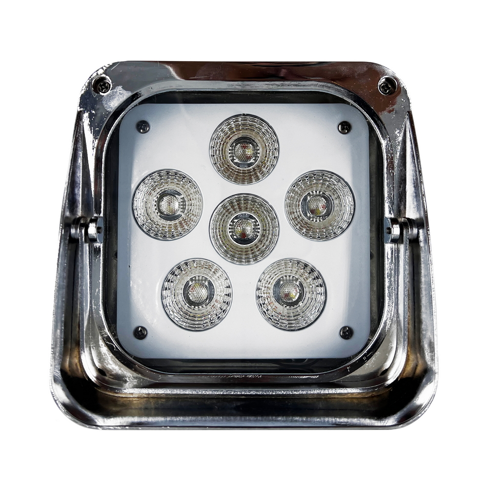 8 fari Led a batteria 6x18W RGBWAUV 6 in 1 WiFi cromati a specchio in Flight case baule Wisdom - Foto 3