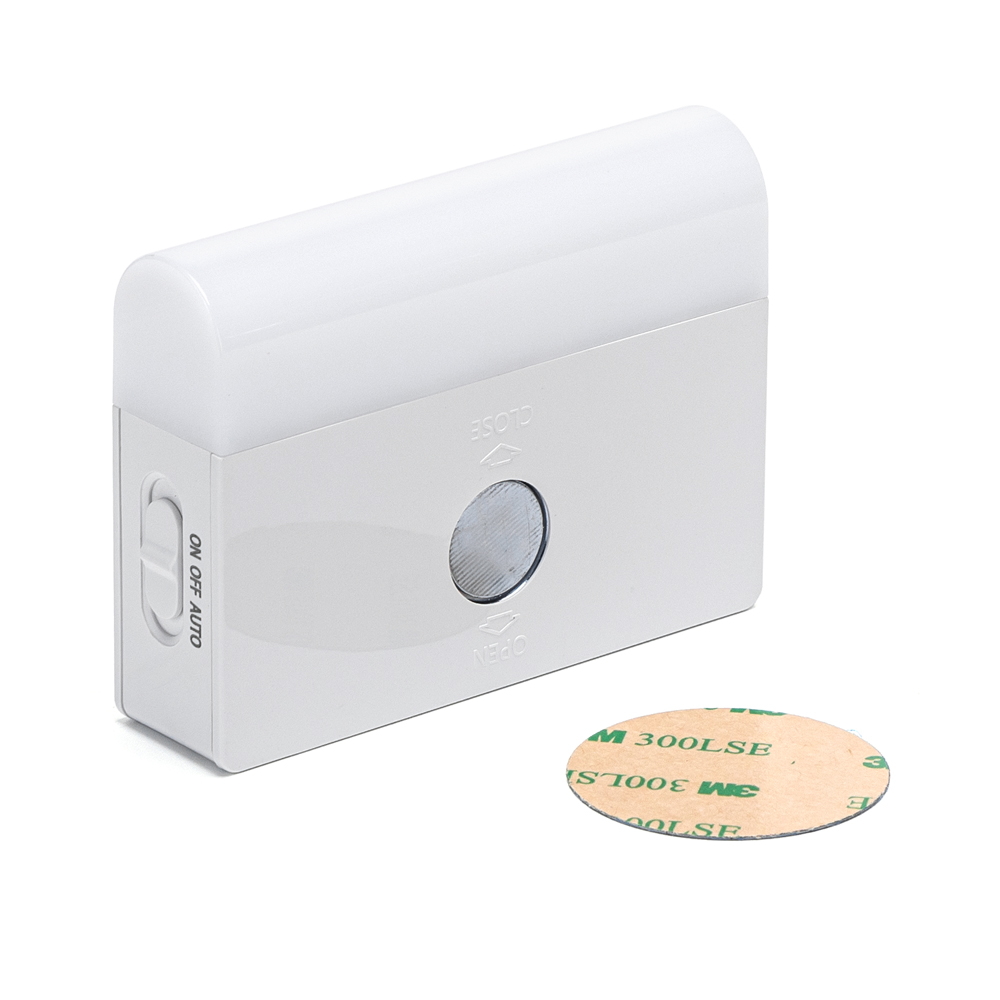 Lampada Led portatile Rettangolare Bianca 0,5W a batteria con sensore crepuscolare e di movimento Bianco caldo 3000K Aigostar - Foto 3