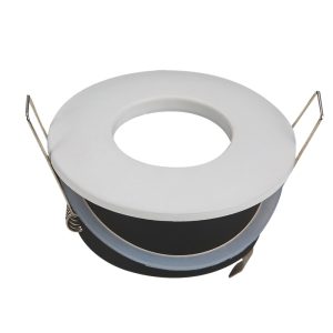 Foto principale Portafaretto GU10 / MR16 per doccia cromoterapia IP54 84mm Bianco Rotondo Aigostar
