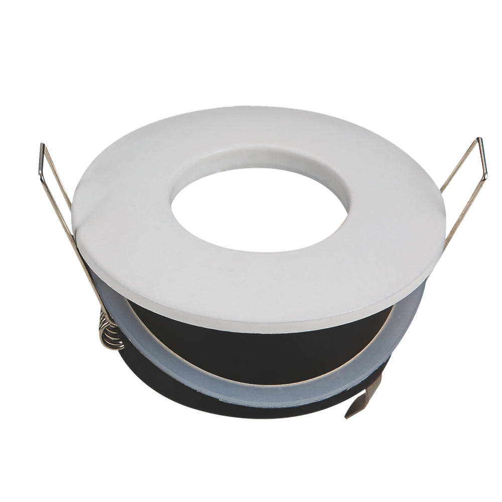 Foto principale Portafaretto GU10 / MR16 per doccia cromoterapia IP54 84mm Bianco Rotondo Aigostar