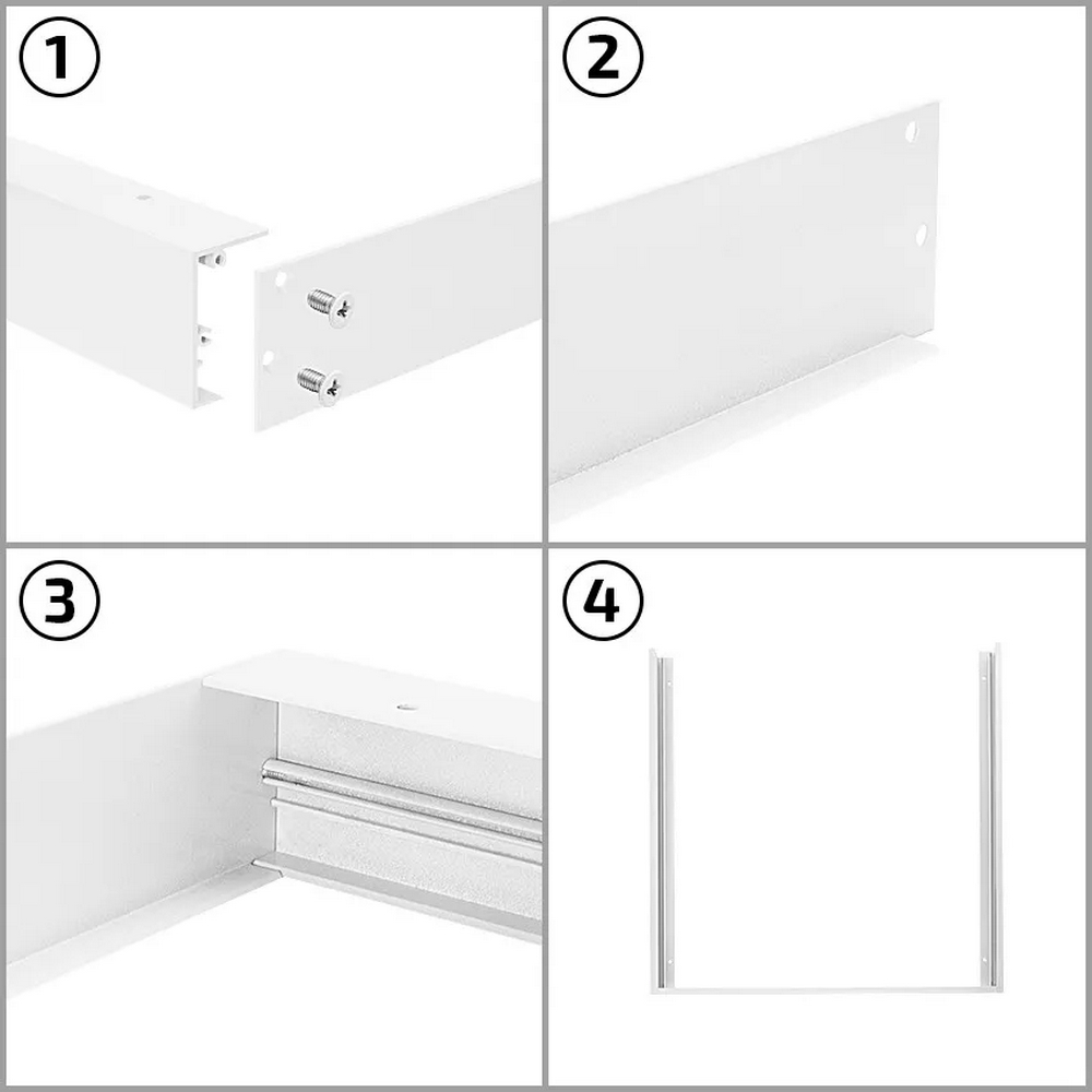 Supporto di fissaggio per Pannello Led Quadrato 30x30cm Cornice bianca - Foto 2