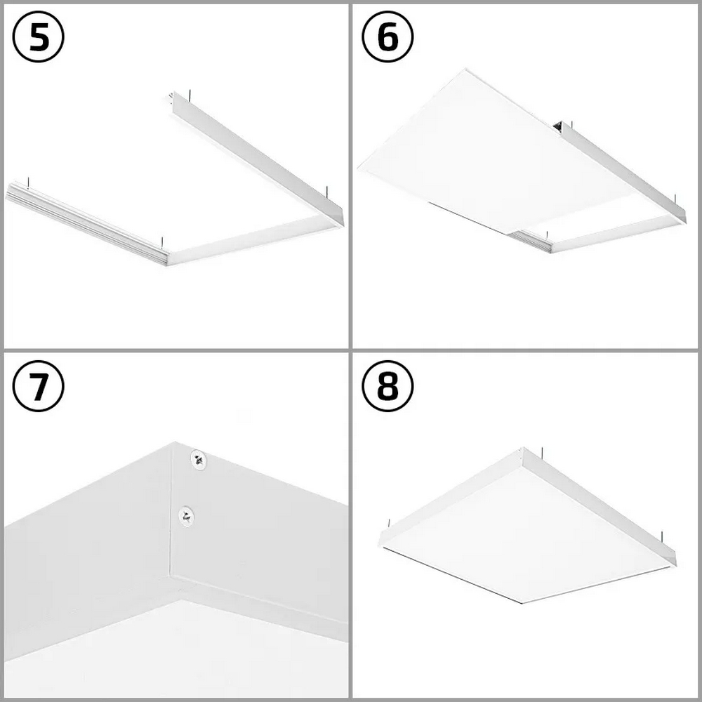 Supporto di fissaggio per Pannello Led Quadrato 30x30cm Cornice bianca - Foto 3
