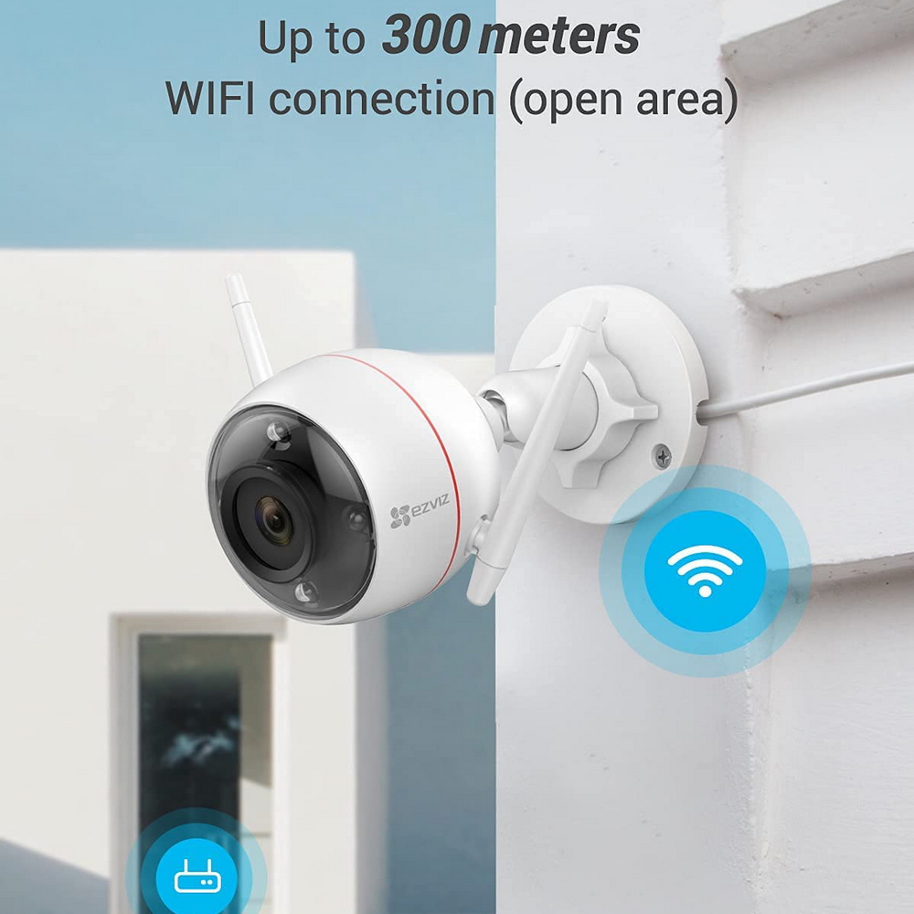 Telecamera di sorveglianza EZVIZ C3W PRO COLOR NIGHT VISION WiFi Full HD 1080p visione notturna a colori visione notturna a colori segnalazione luminosa e sonora per esterno - Foto 6