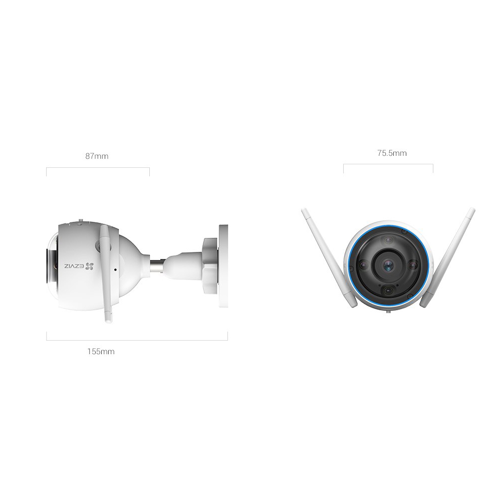 Telecamera di sorveglianza EZVIZ H3 COLOR NIGHT VISION WiFi 1296p 2K visione notturna a colori segnalazione sonora per esterno - Foto 1