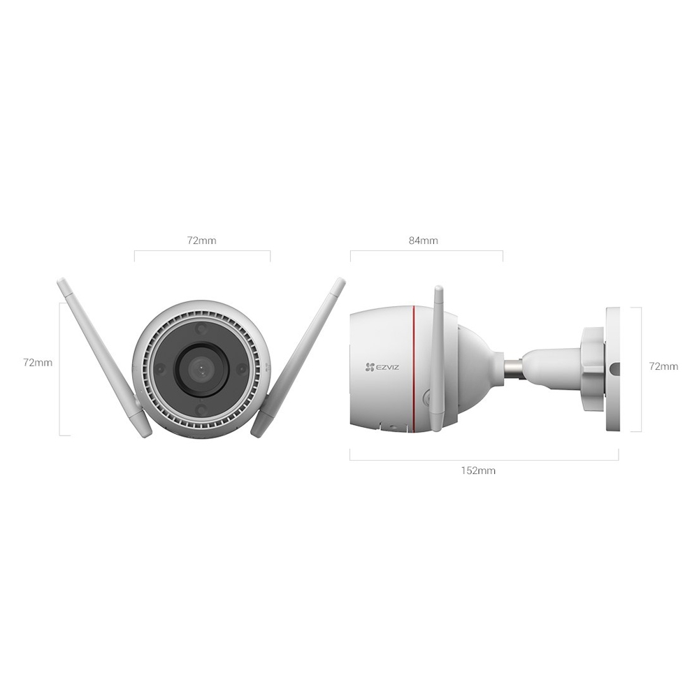 Telecamera di sorveglianza EZVIZ H3C COLOR NIGHT VISION WiFi 1296p 2K visione notturna a colori segnalazione luminosa e sonora per esterno - Foto 1