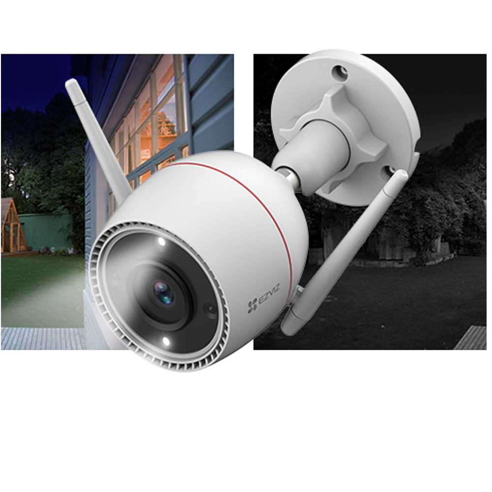 Telecamera di sorveglianza EZVIZ H3C COLOR NIGHT VISION WiFi 1296p 2K visione notturna a colori segnalazione luminosa e sonora per esterno - Foto 2