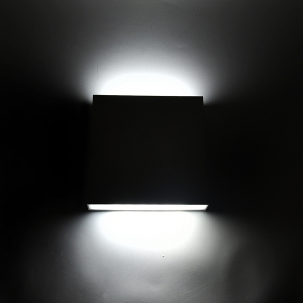 Applique Led da parete slim 12W quadrata Bianco Doppia emissione Bianco freddo 6500K Wisdom - Foto 3
