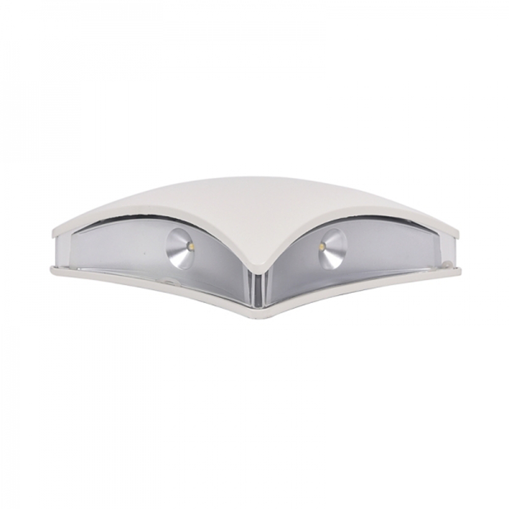 Applique Led da parete slim 4W quadrata Bianco Quadrupla emissione Bianco freddo 6500K Wisdom - Foto 2