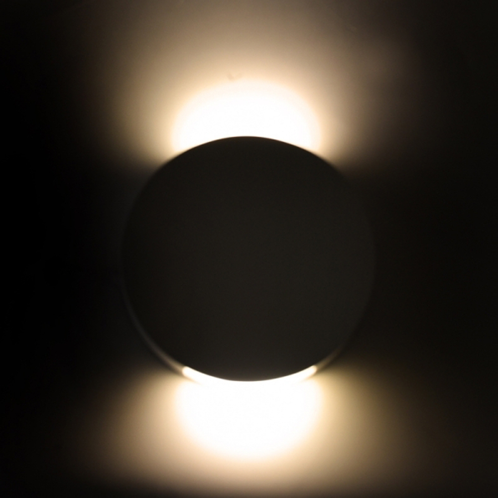 Applique Led da parete slim 6W rotonda Bianco Doppia emissione Bianco caldo 3000K Wisdom - Foto 3