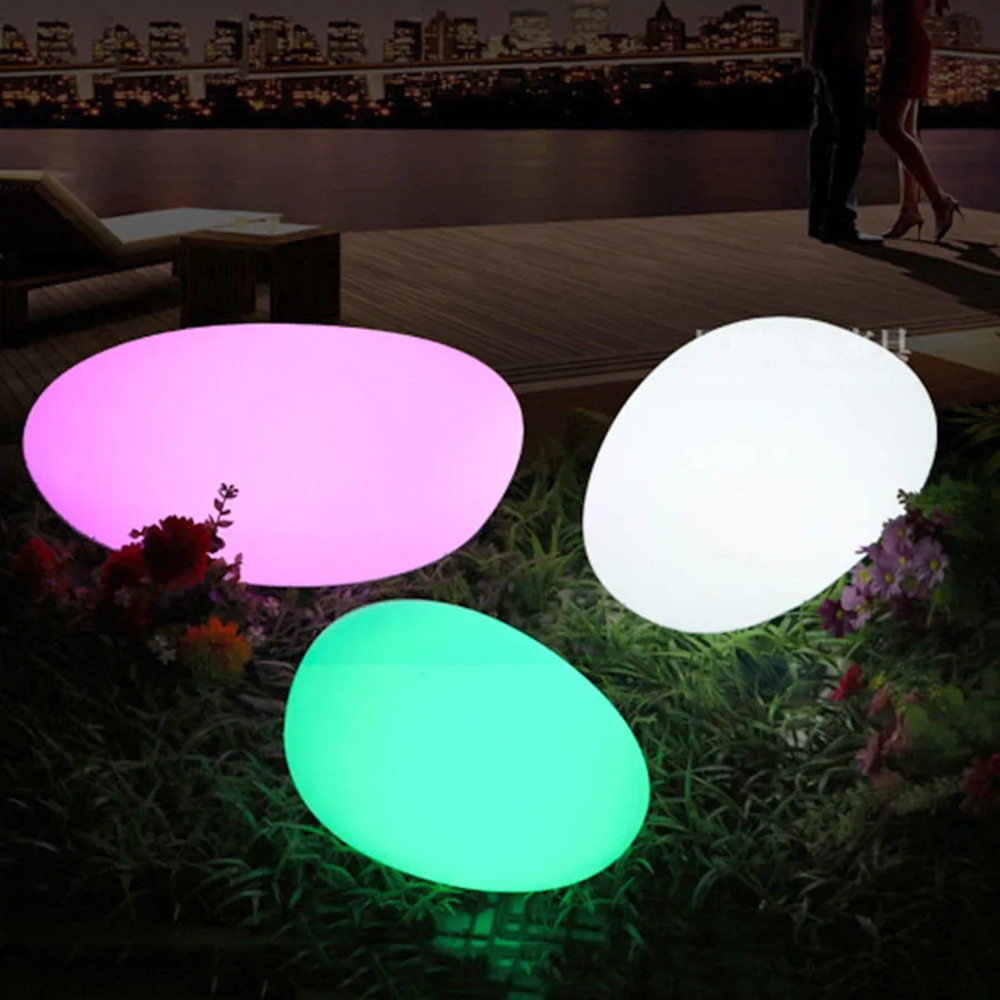 Sfera Led Stone luminosa decorativa da giardino 1W RGBW 32×27 cm IP67 a batteria 1 lampada Media V-TAC - Foto 2