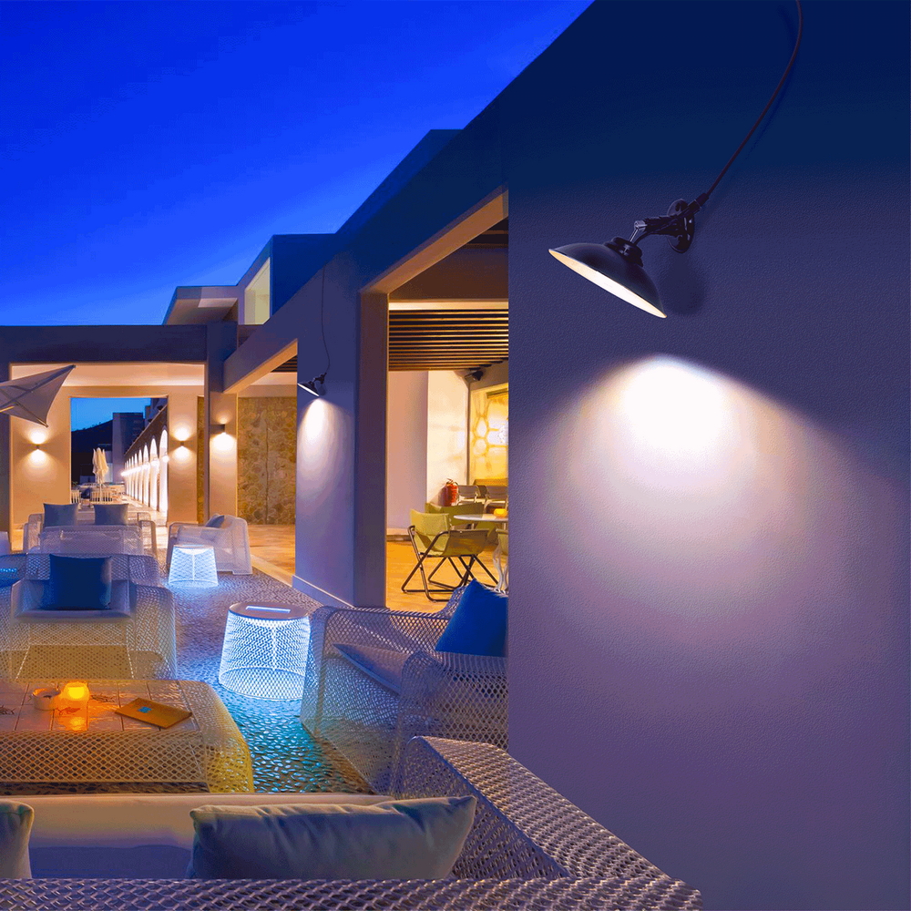 Applique Led da parete 4W Nero con pannello solare e sensore crepuscolare IP65 Dimmerabile temperatura colore regolabile con telecomando Aigostar - Foto 3