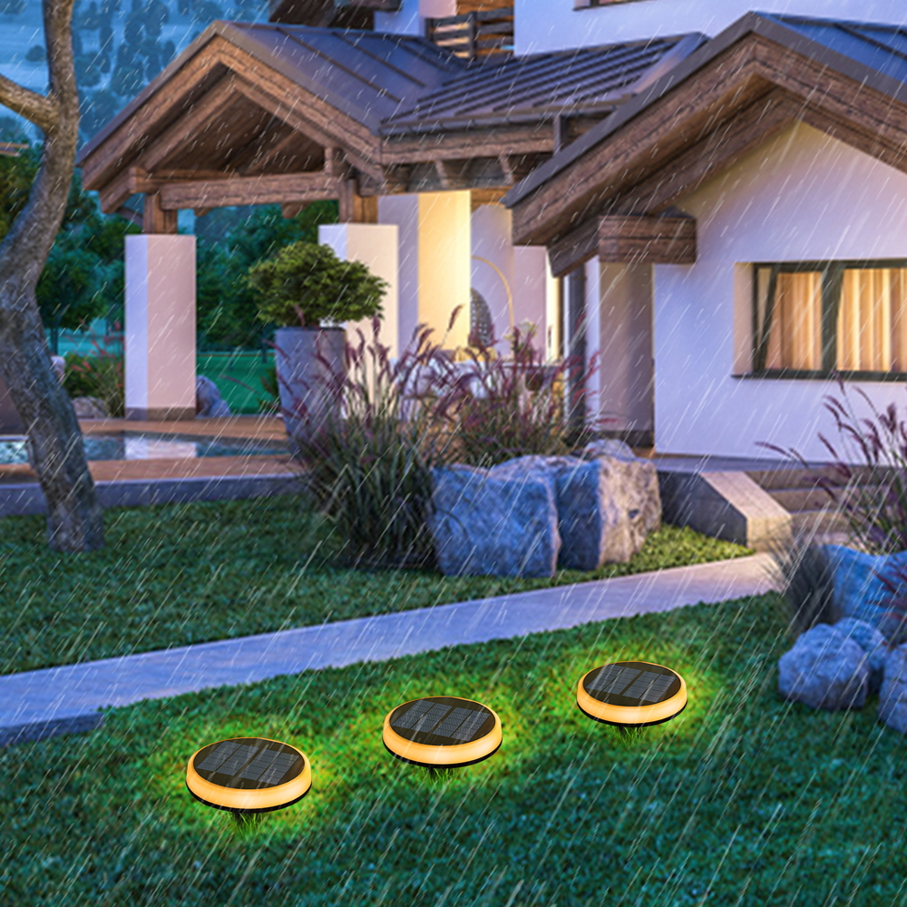 Faretto segnapassi Led 0,6W Bianco e Nero con pannello solare IP65 CCT con sensore crepuscolare Aigostar - Foto 5