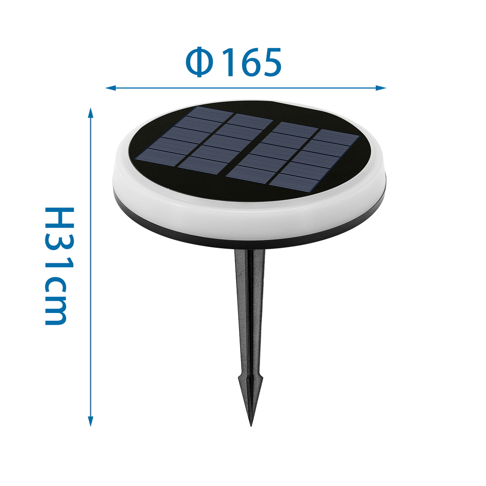 Faretto segnapassi Led 0,6W Bianco e Nero con pannello solare IP65 RGB con sensore crepuscolare Aigostar - Foto 1