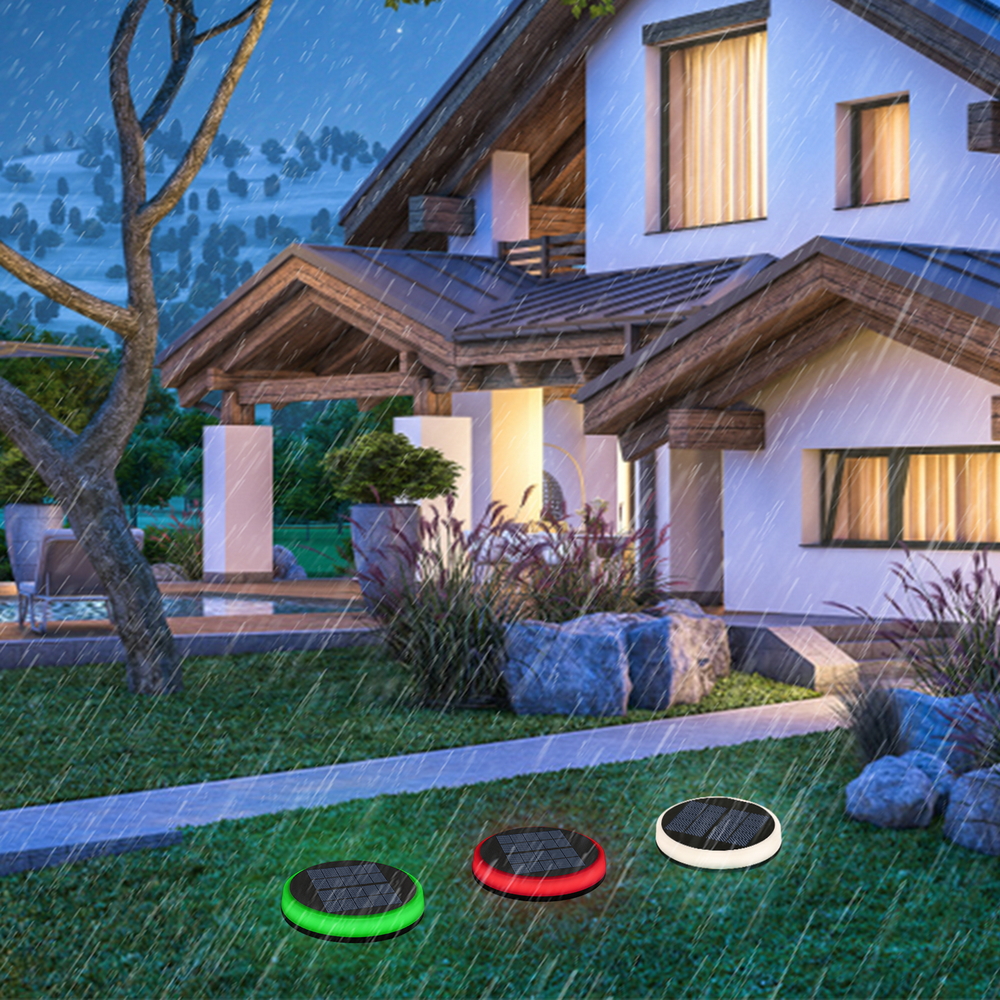 Faretto segnapassi Led 0,6W Bianco e Nero con pannello solare IP65 RGB con sensore crepuscolare Aigostar - Foto 5