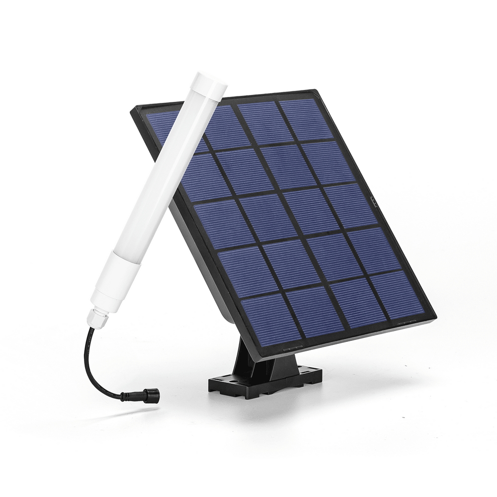 Mini Tubo Led da parete o da soffitto 4W Bianco con pannello solare e sensore crepuscolare da 23,5 cm temperatura colore regolabile con telecomando Aigostar - Foto 1