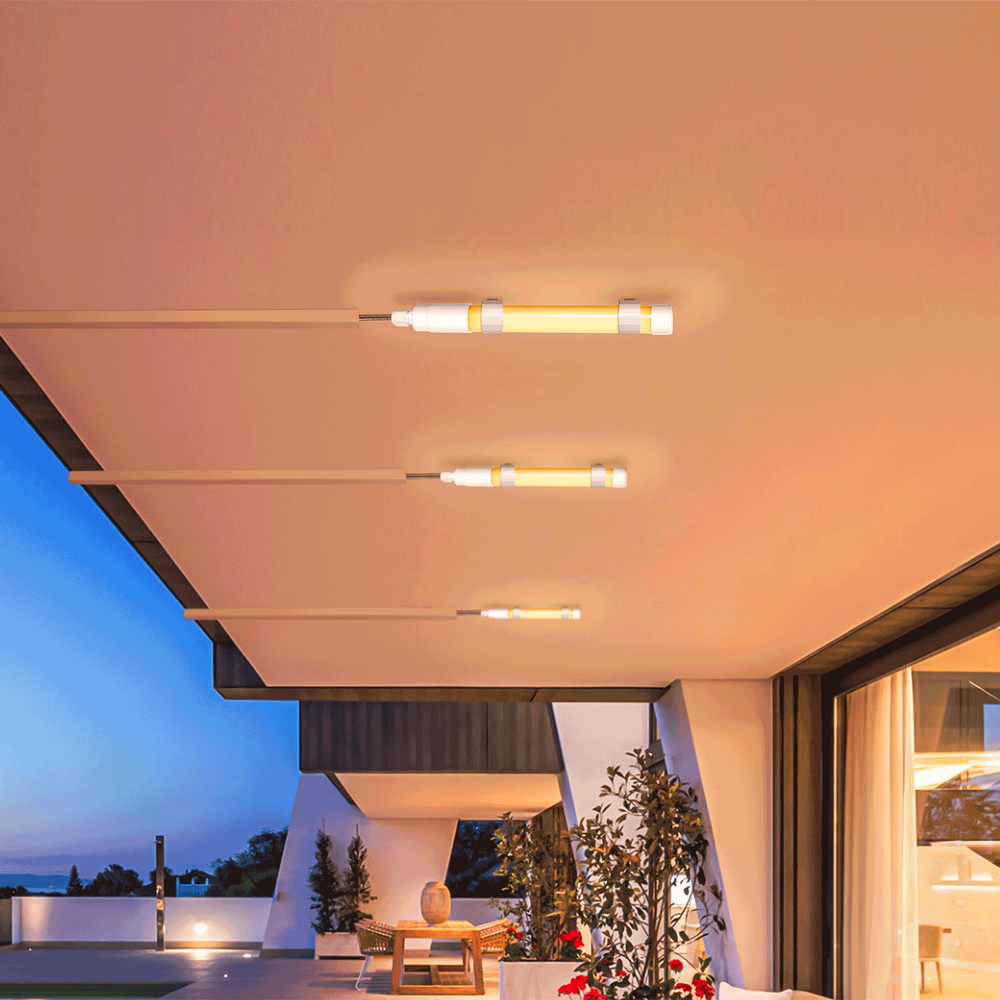 Mini Tubo Led da parete o da soffitto 4W Bianco con pannello solare e sensore crepuscolare da 23,5 cm temperatura colore regolabile con telecomando Aigostar - Foto 3