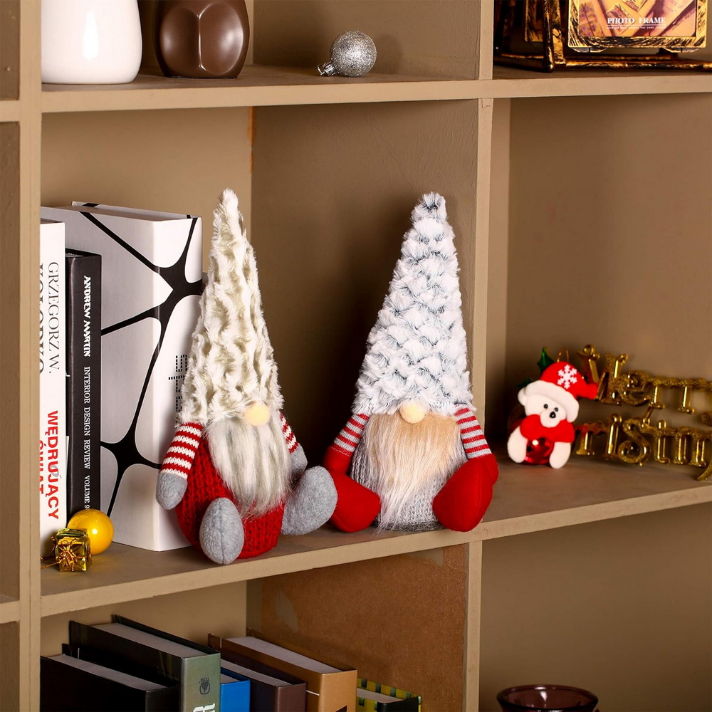 Gnomo di Natale 22cm di colore Rosso e Bianco Wisdom - Foto 2