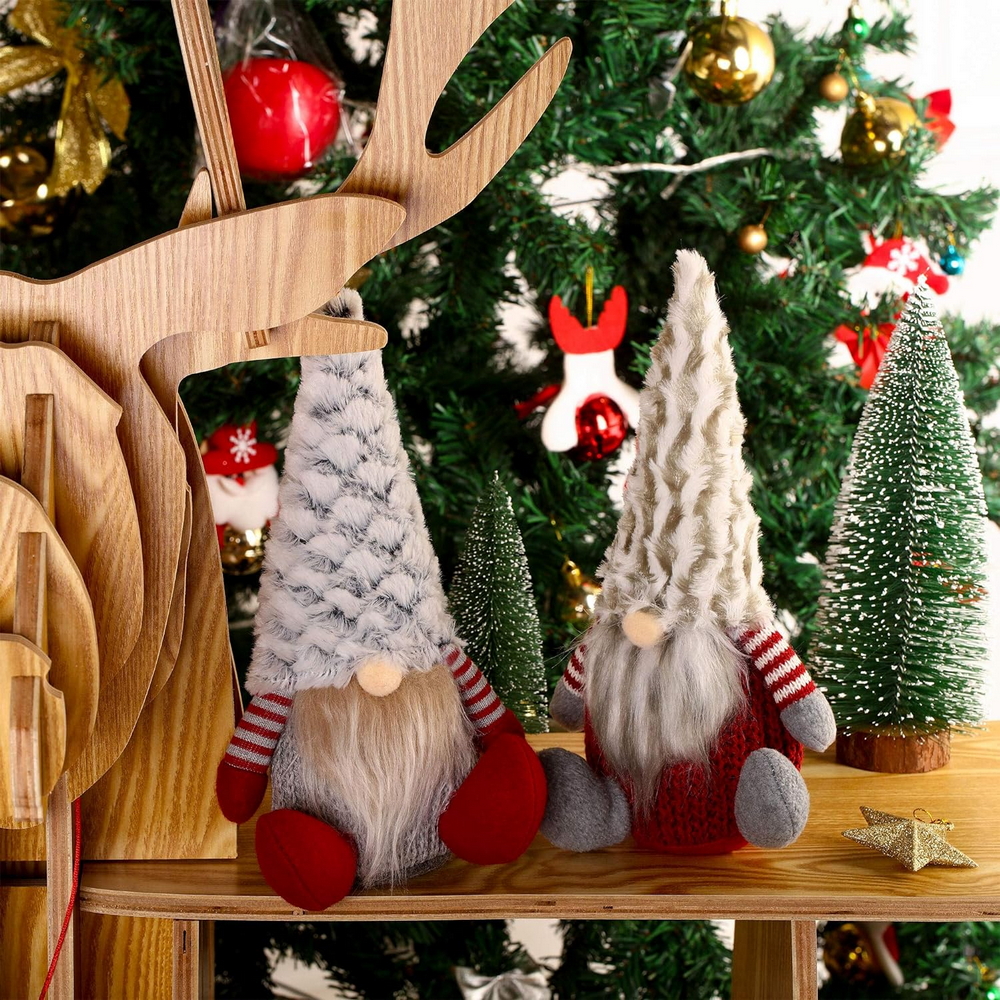 Gnomo di Natale 22cm di colore Rosso e Bianco Wisdom - Foto 3