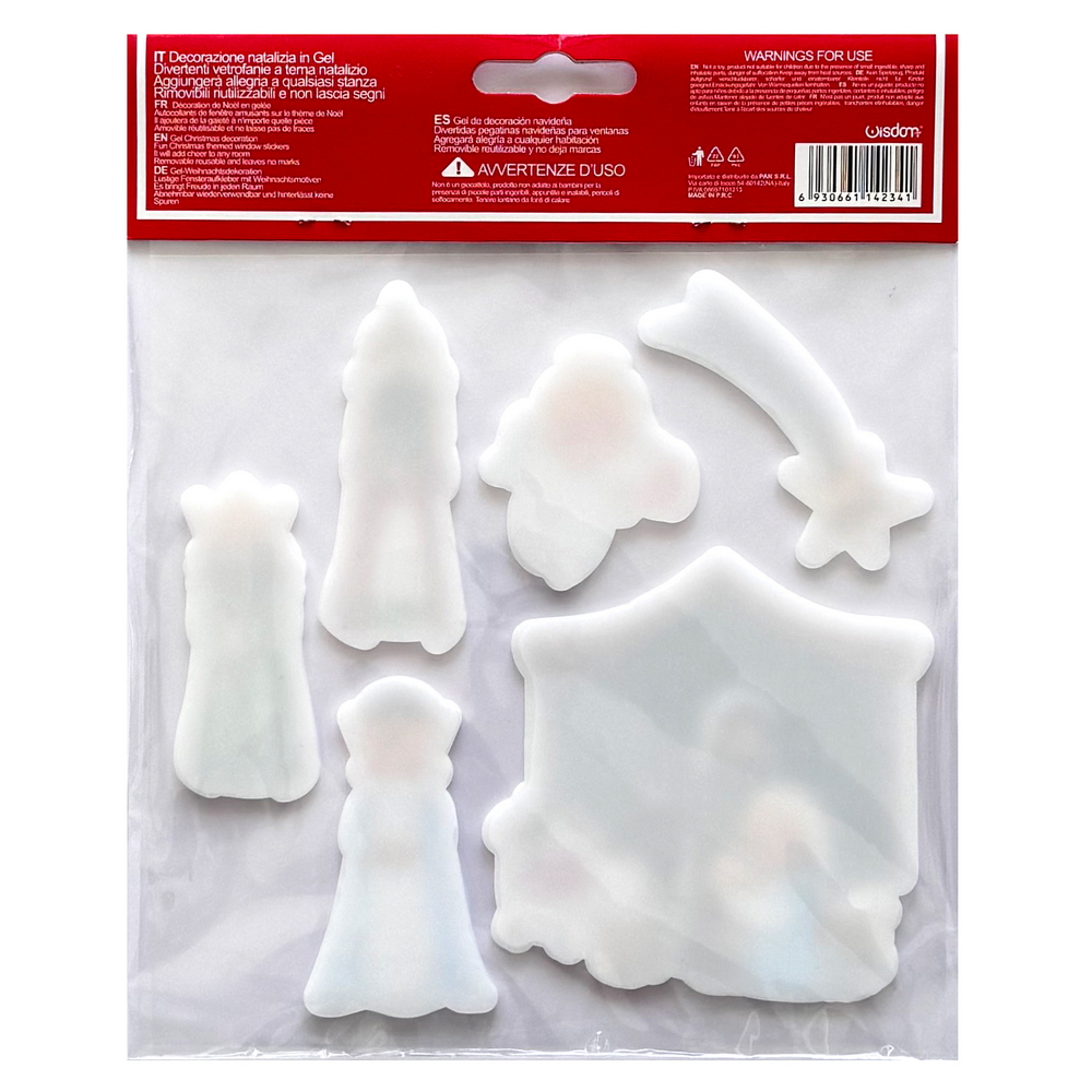 Stickers Gel adesivo di Natale per finestre con personaggi del presepe Wisdom - Foto 1