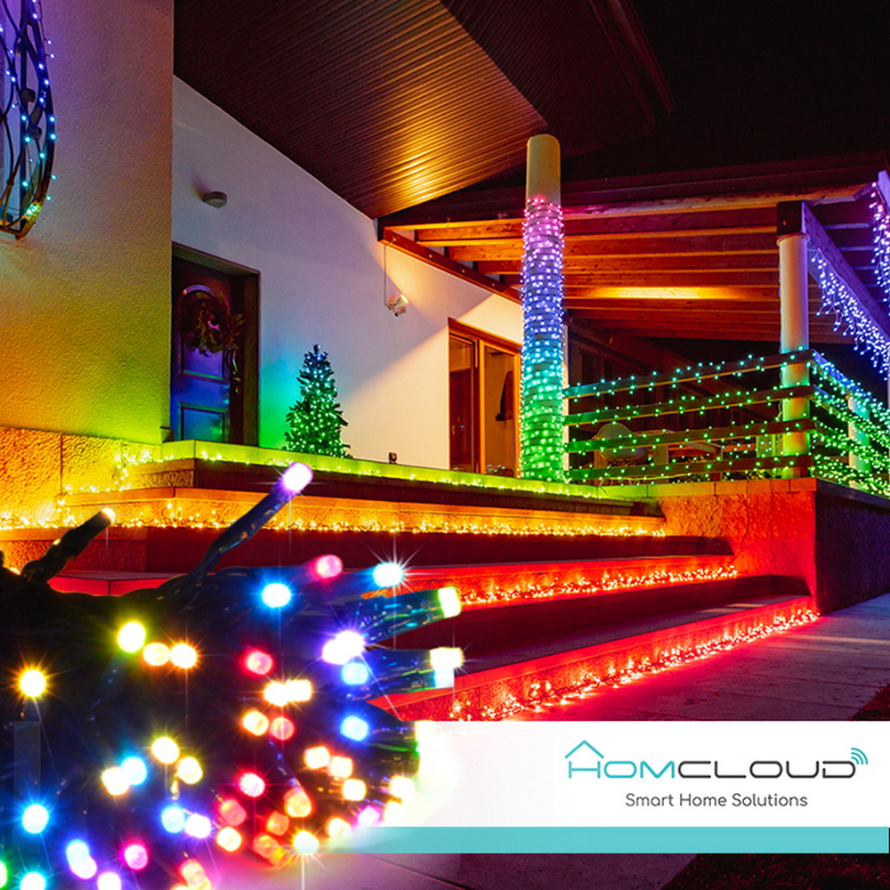 Catena di luci Led Smart Tuya WiFi 20 metri da 200 Led RGB-IC Homcloud - Foto 1