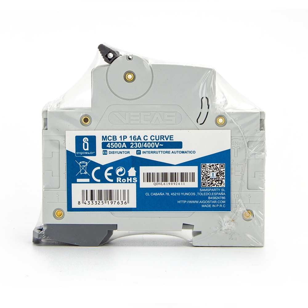 Interruttore automatico magnetotermico modulare 1P 16A Aigostar - Foto 5