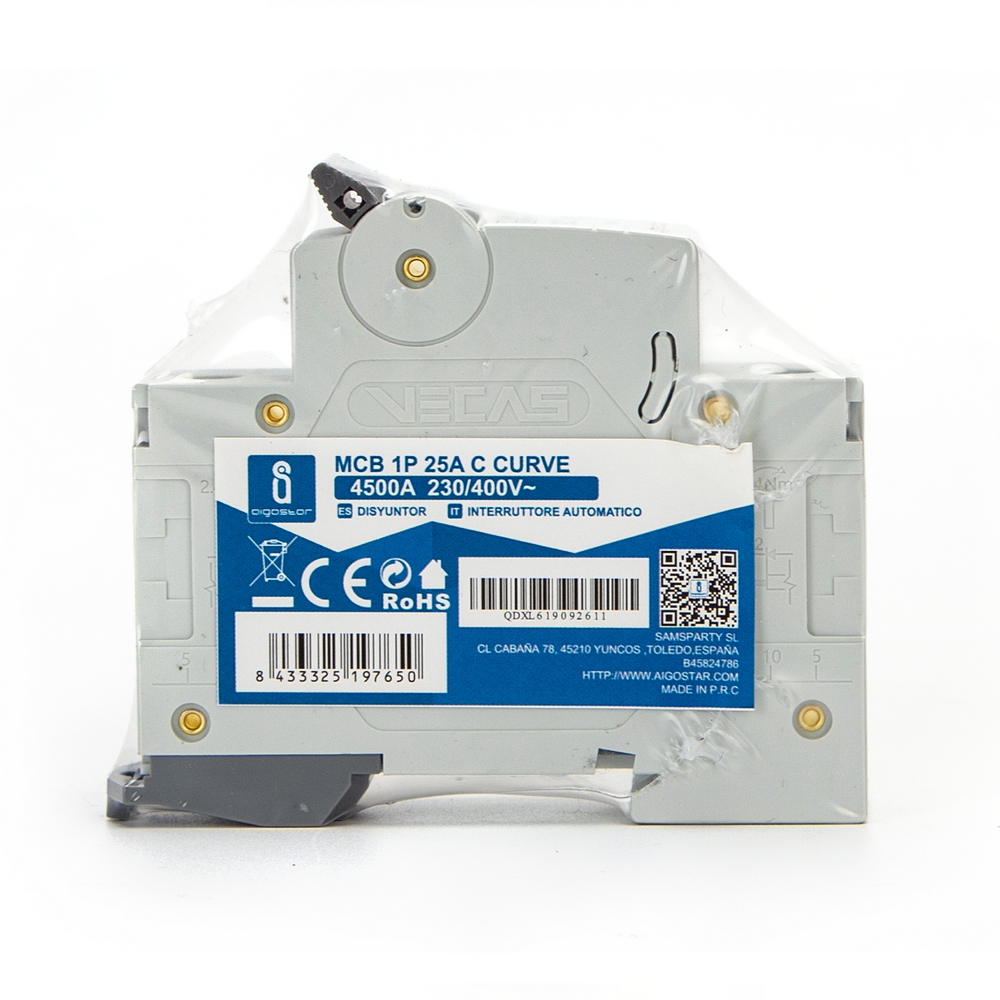 Interruttore automatico magnetotermico modulare 1P 25A Aigostar - Foto 5