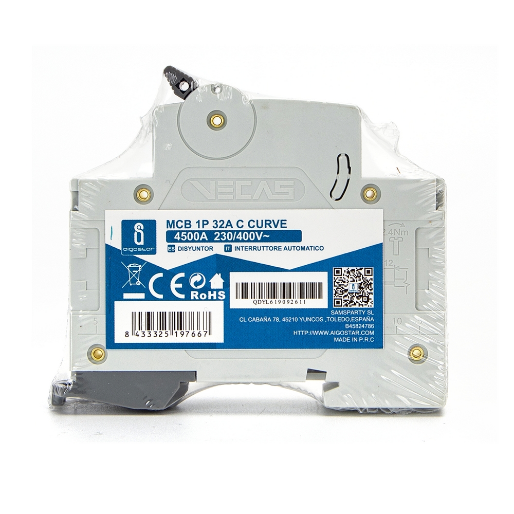 Interruttore automatico magnetotermico modulare 1P 32A Aigostar - Foto 5