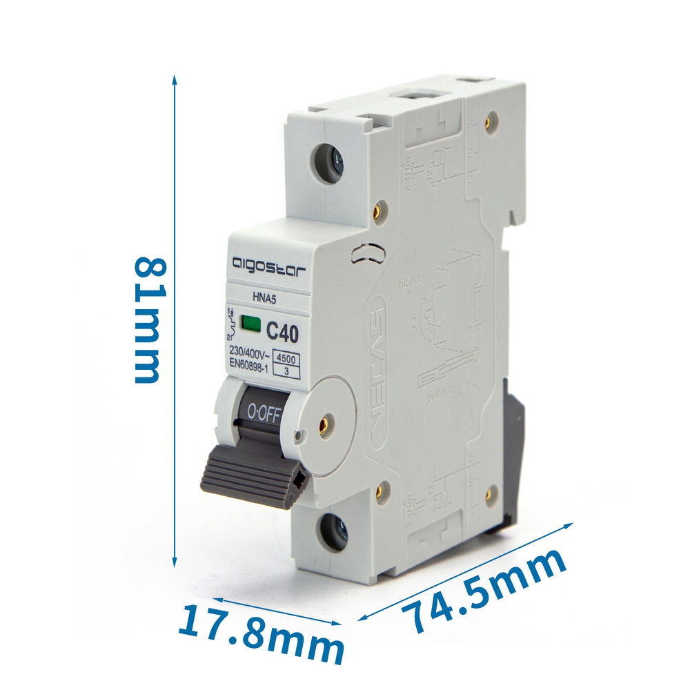 Interruttore automatico magnetotermico modulare 1P 40A Aigostar - Foto 4