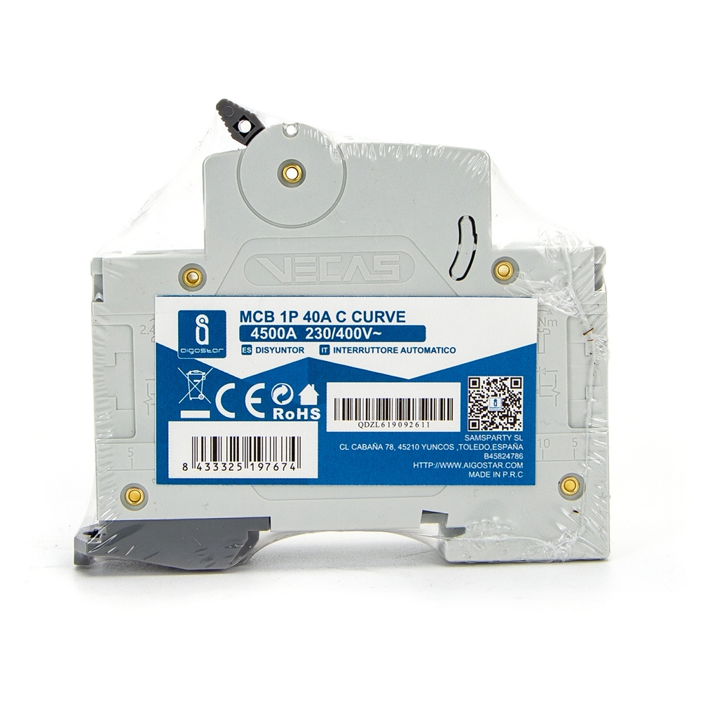 Interruttore automatico magnetotermico modulare 1P 40A Aigostar - Foto 5