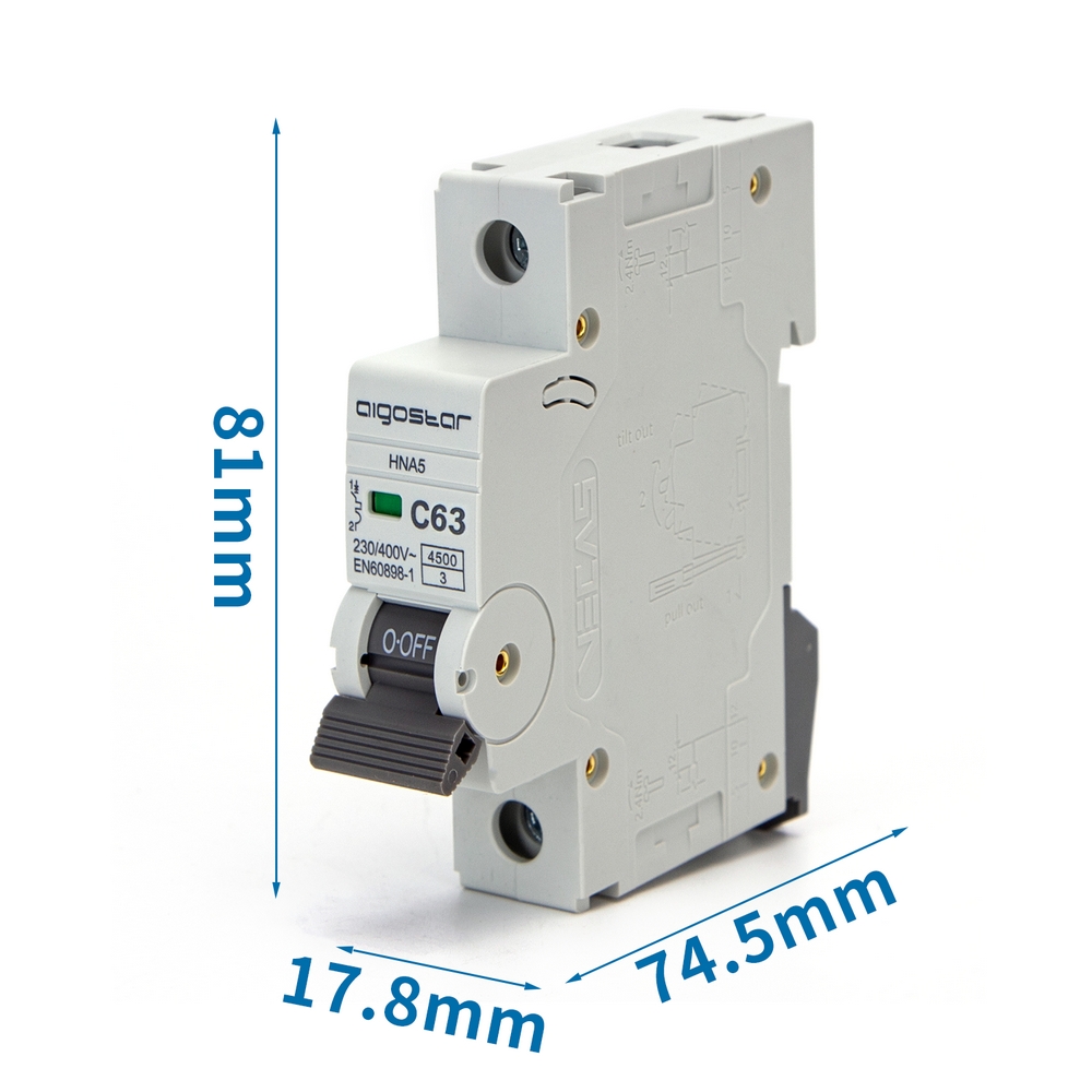 Interruttore automatico magnetotermico modulare 1P 63A Aigostar - Foto 4